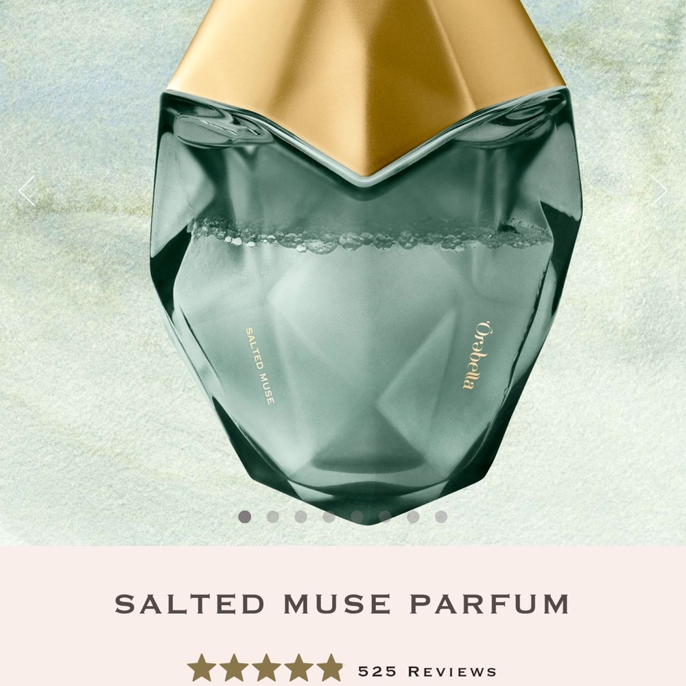 Orebella Salted Muse Parfum - Gold and Green Sophistication